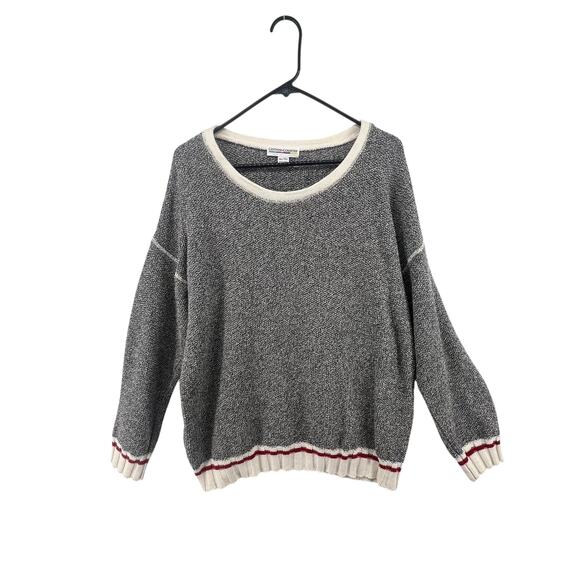 Cotton Country Sweaters - Cotton Country Sweater Size XL Gray Chunky Knit Scoop Neck Canada